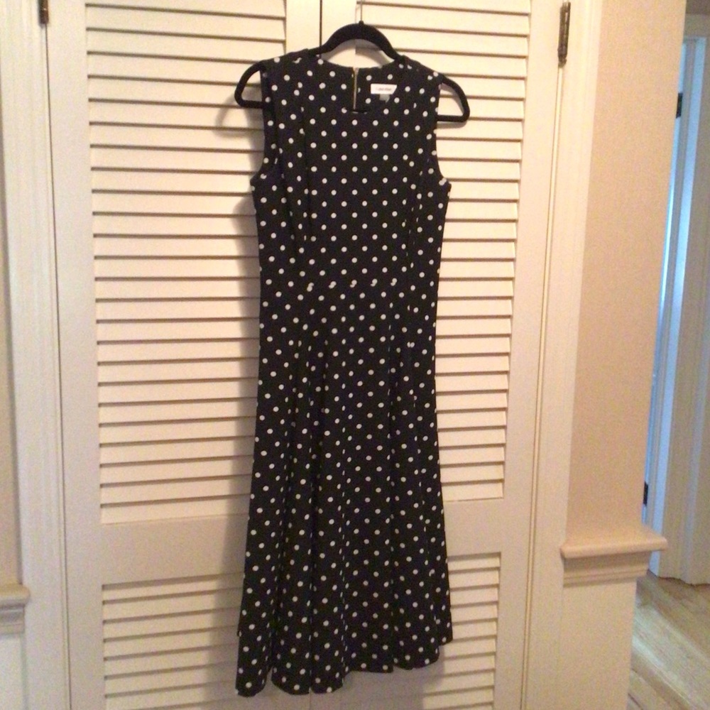 Calvin Klein stretch fit and flare midi dress. Worn once. Next day shipping.